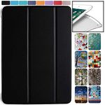 DuraSafe Cases for iPad 2nd 2011 3rd 4th Gen 2012-9.7 [iPad 4 iPad 3 iPad 2 Old Model ] A1458 A1416 A1395 MC705HN/A MD328HN/A Lightweight Smart Adjustable Stand Feature Sleek Design Flip Case - Black