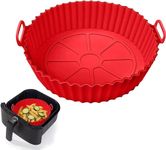 Carrot - Air Fryer Liner - Nonstick Washable Reusable Silicone Air Fryer Basket & Baking Tray, Easy to Clean, Heat Resistant Airfryer Liner (Red Pack of 1)