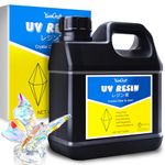 UV Resin - 1,000g Crystal Clear UV Curing Resin, Low Odor Hard Type Ultraviolet Cure Resin for DIY Jewelry Making, Resin Crafts, Painting - Transparent Bubbles Free UV Epoxy Resin for Casting, Statues