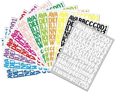 Rhys 12 Piezas de Vinilo Autoadhesivo, Pegatinas de Número de Alfabeto, Pegatinas de letras de Sombrero de Graduación Para DIY Pegatinas Impermeables Vasos de Agua Decorados por Computadora