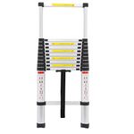 Telescopic Loft Ladder 3.2m/10.5ft Aluminum Lightweight Portable Extendable Extension Step Attic Ladder for Multipurpose, 150kg Capacity 131 Certificated