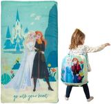 Frozen 2 Kids Soft Lightweight 2 Piece Sleeping/Slumber Bag and Sling Bag Set, 46"(L) X 26"(W), (Official Licensed Disney Product) by Franco
