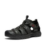 KEEN Men's Targhee 3 Closed Toe Hiking Sport Sandals, Grey/Black, 9