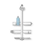 simplehuman Adjustable, Hanging Shower Caddy XL, Stainless Steel + Anodized Aluminum