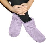 Herbal Concepts Aromatherapy Boot Shaped Microwaveable Wrap Made of Organic Flaxseed, Peppermint, & Spearmint for Feet | Comfort Booties Relieves Stress & Aches | Available in Lavender