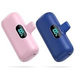 [2 Pack] Small Portable Charger for