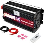 LVYUAN 3000W Power Inverter DC 12V to 240V AC Converter 6000W Peak with 2 AC Sockets 1 USB, LCD Display and Wireless Remote Control, for Car Caravan Camping Boat Converter