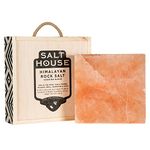 Himalayan Pink Salt Cooking Block with Presentation Gift Box and Cooking Guide Square 20 x 20 x 5 CM