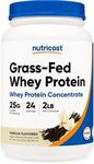 Nutricost Grass-Fed Whey Protein Concentrate (Vanilla) 2LBS - Undenatured, Non-GMO, Gluten Free