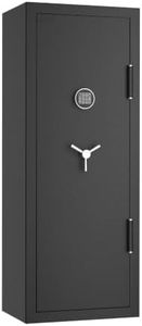 Fireproof Gun Safe for Rifles and Pistols – 10 Cu Ft Steel Cabinet Black