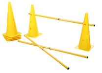 Kerbl Agility Cone-Three Hurdle Set, Yellow