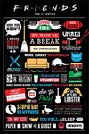 Friends TV Show Infographic Poster - 91.5 x 61cms (36 x 24 Inches) by iPosters