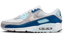 Nike Mens Air Max 90 Running Shoes-Pure Platinum/White-Glacier Blue-Fn6958-001-8Uk