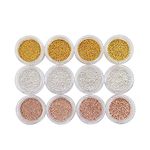 MEILINDS 3D Nails Art Decoration Mini Micro Ball Beads for Nail Studs Metal Round Ball Caviar