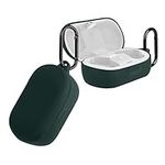 kwmobile Case Compatible with Bose QuietComfort Earbuds Case - Silicone Cover Holder for Earbuds - Dark Green