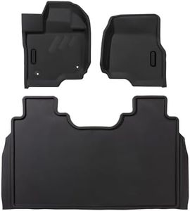 BaseLayer Elite Floor Mats for Ford F150 (2015-2025) SuperCrew and (2022-2025) Lightning - Made in USA – Precision Fit Heavy Duty All-Weather Mats for Raptor, King Ranch, Lariat, Tremor - Front & Rear