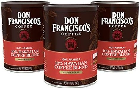 Don Francisco's Hawaiian Blend Ground Coffee, 100% Arabica (3 x 12 Ounce Cans)