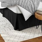 Amazon Basics Lightweight Pleated Bed Skirt - King, Black