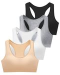 SALIA GIRL Cotton Training Bras for Girls 10-12 Sports Seamless Racerback Training Bralettes with Removable Padding,One Size- 75