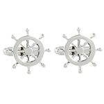 Peluche Boat Steering Wheel Cufflinks for Men