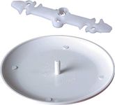 ARLINGTON INDUSTRIES CP3540 MOUNTING SCREWS are INVISIBLE ON The CEILING, TWO #8-32 X 3/4 INCH SCREWS and ONE MOUNTING BRACKET INCLUDED, PAINTABLE, NON-METALLIC, CEILING BOX COVER