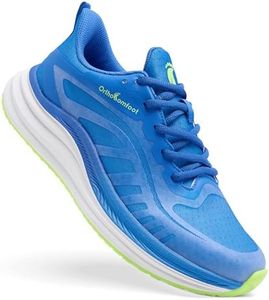 Men's Orthopedic Wide Slip On Running Shoes: Diabetic Foot Pain Relief Plantar Fasciitis Hammer Toes High Arch Supportive Neuropathy Walking Shoes, LightWeight Casual Golf Trail Sneakers Blue Size 10