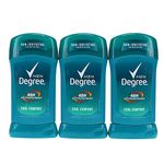 Degree Mens Anti-Perspirant & Deodorant - Cool Comfort 80 ml (Pack of 3)