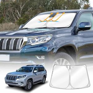 X-CAR Custom Fit Windshield Sun Shade Compatible with Toyota Prado 2009-2024 WindScreen Shade Foldable Sun Visor Protector Blocks UV Rays Keep Your Car Cooler