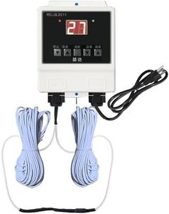 Soil Heating Cable with Thermostat Temperature Controller Electric Soil Warming Cable Plant Soil Heater Cable for Garden, Cold Frame,Seed Starting, Plant Germination, Greenhouse (100FT)