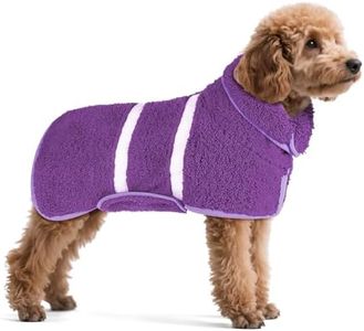 Dog Bathrobe Super Absorbent Dog Towels Large Quick Drying Robes for After Bath Soft Adjustable Warm Keeping Dogs Towel(S-XXL)