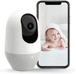 nooie Baby Monitor with Camera 360-degree WiFi Baby Camera with 2K Night Vision Baby Monitor Camera,AI Motion Tracking Sounds and Motion detection,Works with Alexa