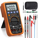 Neoteck Multimeter 4000 Counts Auto Manual Ranging Digital Multimeter AC/DC Voltage Current Resistance Capacitance Frequency Temperature Multi Testers Voltmeter Ammeter Ohmmeter with Backlit LCD