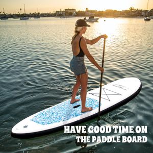 FEATH-R-LITE 10' Inflatable Stand Up Paddle Board – Ultra-Light SUP Kit with Paddle, Pump, Backpack, Leash