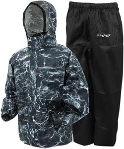 FROGG TOGGS Men's Standard Classic All-Sport Waterproof Breathable Rain Suit, MO Elements/Blacktip/Black Pants, Large