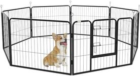 PawHut Dog Pen 8 Panels Puppy Pen Heavy Duty Pet Playpen for Indoor Outdoor for Dogs, Rabbits, Ducks 60cm High