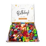 Happy Birthday Random Pick & Mix 1kg Hamper Gift Box For Women, Men & Kids - Sweetie Tooth