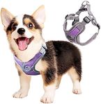 ORYEDA Dog Harness No Pull for Small Size, Easy Walk Adjustable Pet Harness, No-Choke Soft Padded Dog Vest, Reflective Breathable Pet Oxford Cloth with 2 Metal Leash Clips
