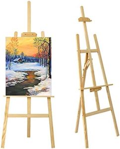 Trintion Easel Stand 1.5M Studio Easel Adjustable Drawing Painting Holder Folding Art Stand for Wedding Wooden A-Frame Display Drawing Board for Painting