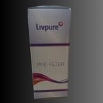 Livpure Plastic Pre Filter Set Removes Chlorine Fluoride Heavy Metals Hard Water Softener Water || 1 Pc, White & Clear