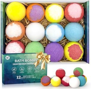 Bath Bombs Gift Set - 12Pack Handmade Natural & Organic Ingredients, Spa Relaxing Gifts for Women & Men, Aromatherapy Bubble Bath, Amazing Present for Wife & Kids