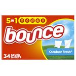 Bounce Outdoor Fresh Fabric Softener Sheets, 34 sheets