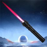 Metal Large Fire Windproof Blue Flame Lighter,Multifunctional Large Windproof Welding Torch Lighter,Lightsaber Kitchen Cooking Torch Lighter,Refillable Butane Torch Lighter (Black)