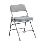 BOOSDEN Folding Chair, Foldable Chair, Fabric Fold Up Fold Up Chair for Home, Office, Dining, Portable and Compact Metal Frame Folding Seat, Thickened Padded Fold Out Chair Indoor & Outdoor, Grey