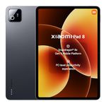 XIAOMI Pad 8, 11.2 Inch Tablet 8+128 GB, Snapdragon® 8s Gen 4 Mobile Platform, Massive 9200mAh (typ) Battery, 3.2K 144Hz Crystal Clear Display, HyperAI, Gray, Warranty 3 years, Charger Not Included