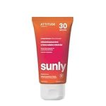 ATTITUDE Mineral Sunscreen with Zinc Oxide, SPF 30, EWG Verified, Broad Spectrum UVA/UVB Protection, Dermatologically Tested, Vegan, Orange Blossom, 150 grams