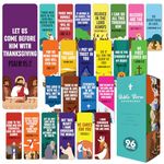 96 PCS Bible Bookmark, Bible Verse Bookmarks, Sturdy Paper Christian Bookmarks, Bible Bookmarks for Women Men, Perfect Church Gifts in Bulk Set of 24 Designs (Stylish 2)