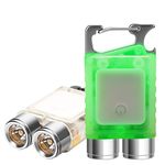 FreeLionVon Mini Torch 550 Lumen and Mini Torch Keyring with 9 Modes, EDC Multifunctional Magnetic USB Torch for Camping, Emergency Lighting, Everyday Needs