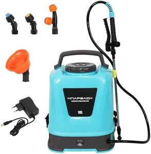 2.6Gallon/10L Backpack Sprayer, Electric Garden Sprayer with 4 Mist Nozzles Adjustable Shoulder Strap, Battery Powered Sprayer for Lawn and Garden Watering
