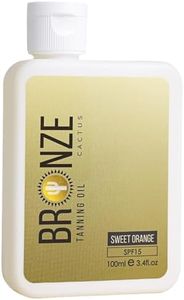 Bronze Cactus Sweet Orange Tanning Oil SPF 15 – Radiant, Hydrating Sun Oil | Vegan, Dermatologist Tested | Broad Spectrum UVA/UVB Defense | Vitamin E & Natural Seed Oils for Smooth Skin Glow 3.4fl.oz