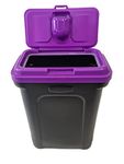 HH Home Hut 35L Large Pet Food Container Dog Cat Animal Storage Bin 16KG Dry Feed 23KG Seed Including Air Tight Seal Purple Lid